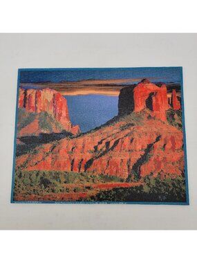 Vintage 2004 "Sedona Sunset" Giclee Print On Canvas Clayboard By John A.Wood